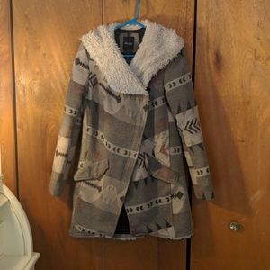Long winter Aztec coat